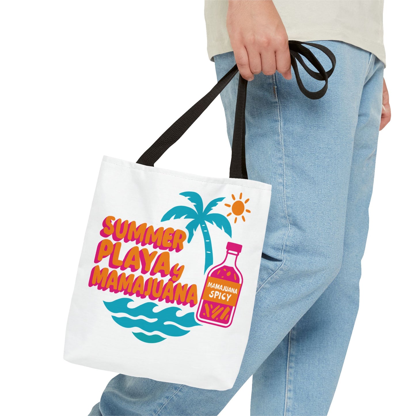 Vibrant Summer Tote Bag, Beach Bag, Eco-Friendly Shopping Tote, Gift for Vacation Lovers, Fun Summer Accessory