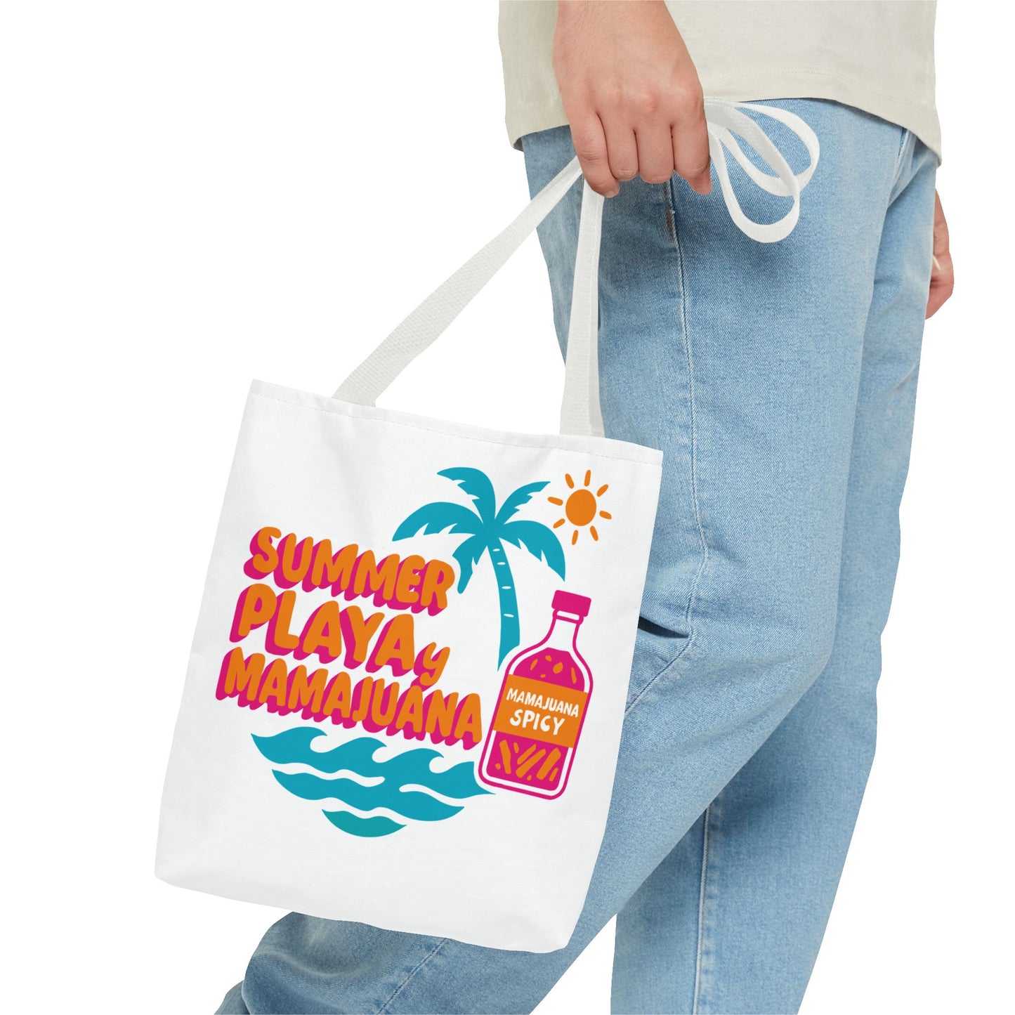 Vibrant Summer Tote Bag, Beach Bag, Eco-Friendly Shopping Tote, Gift for Vacation Lovers, Fun Summer Accessory
