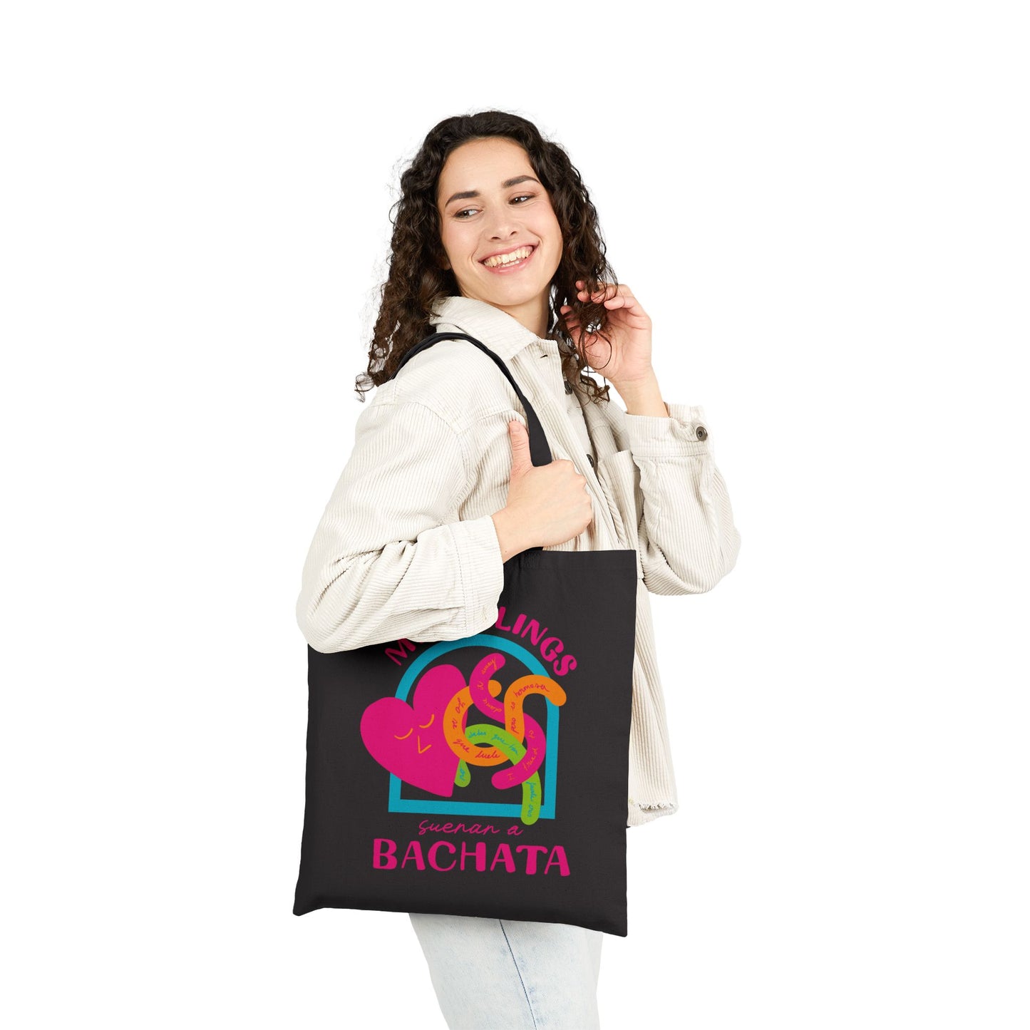 Bachata Feelings Tote Bag, Canvas Shopping Bag, Dance Lover Gift, Beach Tote, Eco-Friendly Reusable Tote, My Feelings Bachata