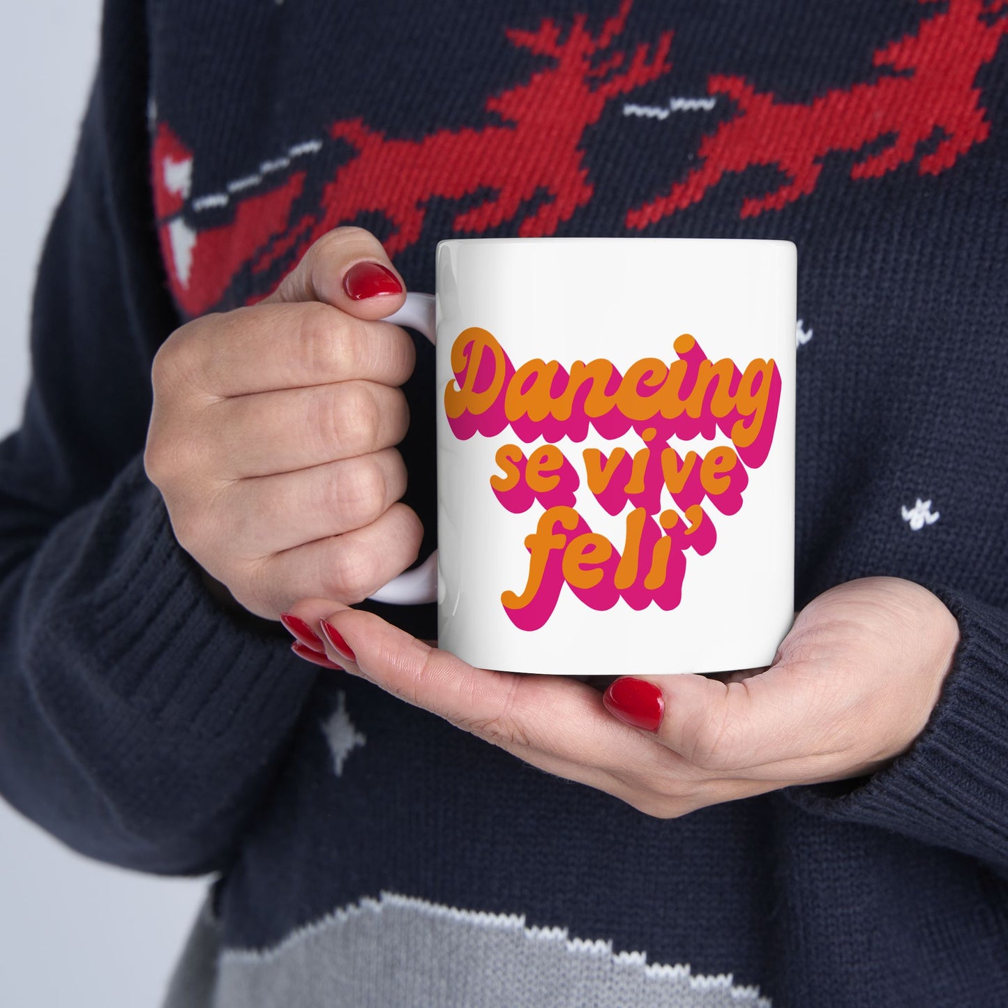 Dancing Queen Ceramic Mug, Fun Gift for Music Lovers, Retro Vibe Coffee Cup, Perfect for Birthdays, Parties, or Home Decor