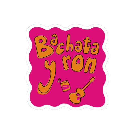 Bachata y Ron Kiss-Cut Stickers