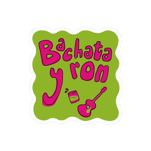 Bachata y Ron Kiss-Cut Stickers