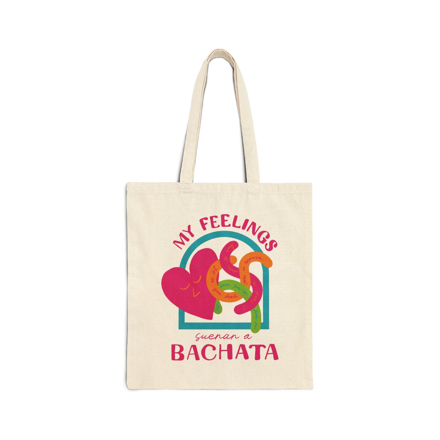 Bachata Feelings Tote Bag, Canvas Shopping Bag, Dance Lover Gift, Beach Tote, Eco-Friendly Reusable Tote, My Feelings Bachata