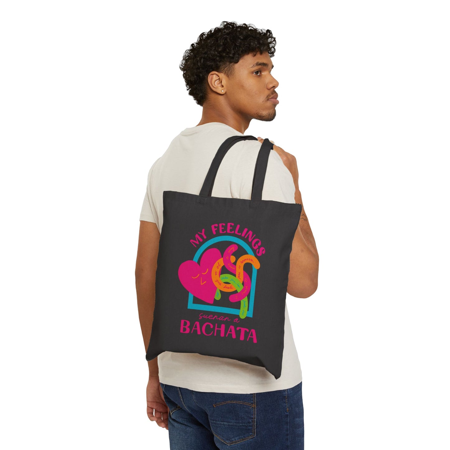 Bachata Feelings Tote Bag, Canvas Shopping Bag, Dance Lover Gift, Beach Tote, Eco-Friendly Reusable Tote, My Feelings Bachata