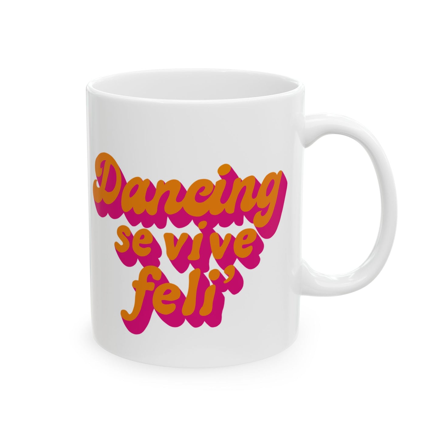 Dancing Queen Ceramic Mug, Fun Gift for Music Lovers, Retro Vibe Coffee Cup, Perfect for Birthdays, Parties, or Home Decor