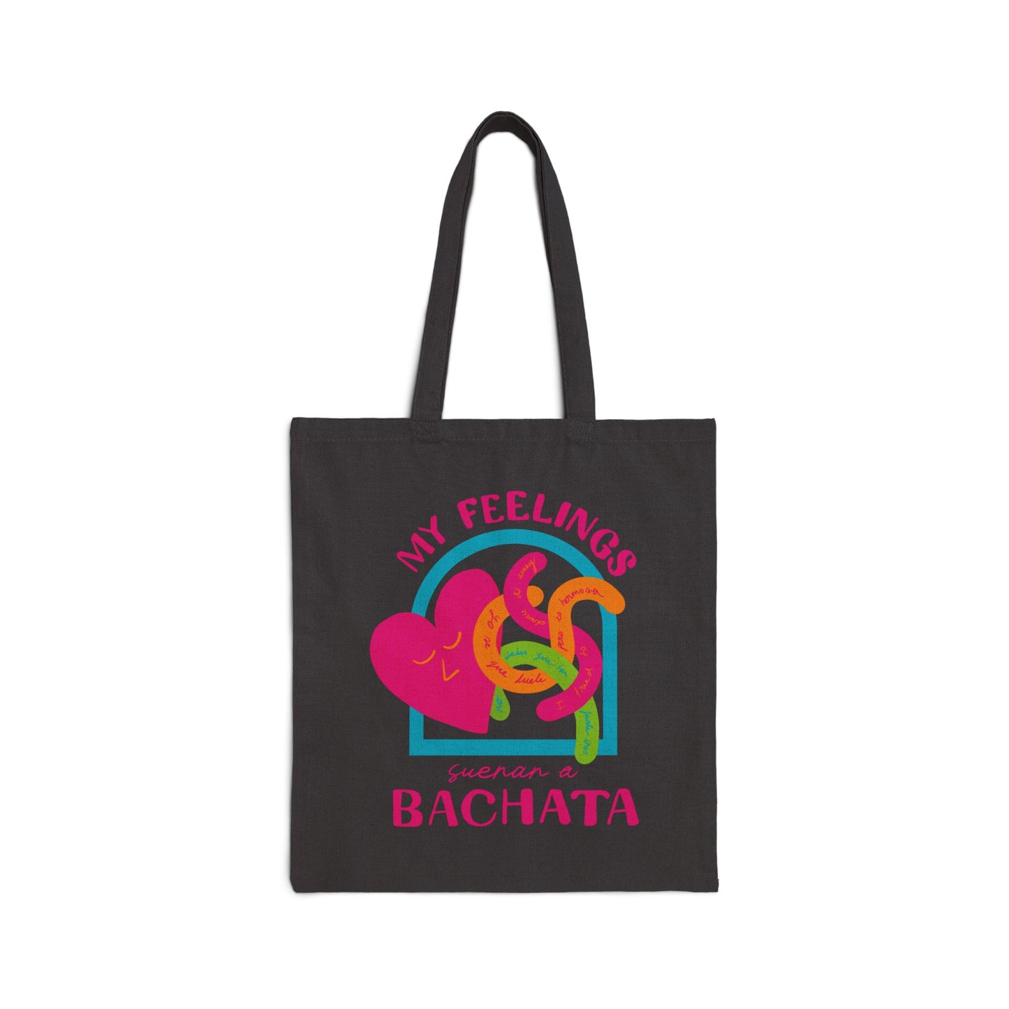 Bachata Feelings Tote Bag, Canvas Shopping Bag, Dance Lover Gift, Beach Tote, Eco-Friendly Reusable Tote, My Feelings Bachata