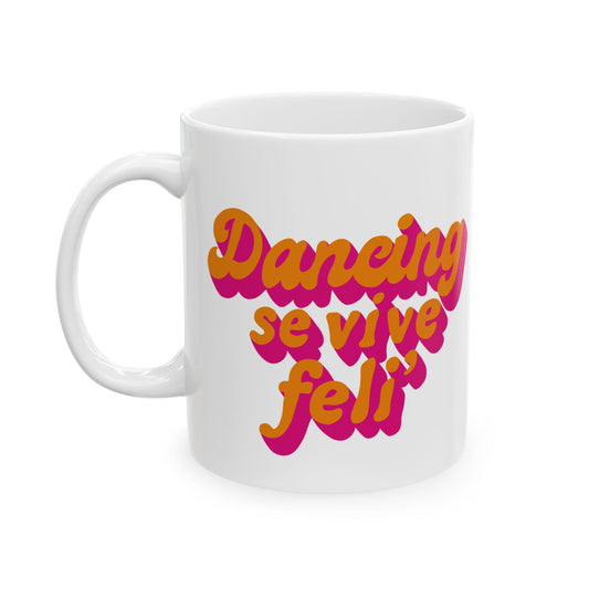 Dancing Queen Ceramic Mug, Fun Gift for Music Lovers, Retro Vibe Coffee Cup, Perfect for Birthdays, Parties, or Home Decor