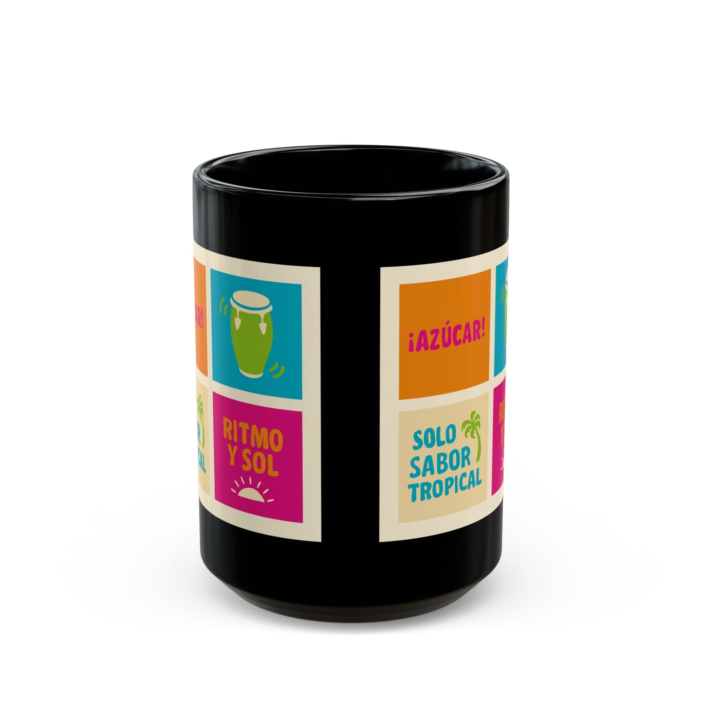 Tropical Vibes Mug, Colorful Coffee Cup, Fun Gift, Summer Drinkware, Retro Style Mug, Party Favor, Gift for Music Lovers